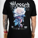 Camiseta hombre negra "Blessed