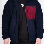 Veste sherpa, manteau unisexe Navy