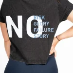 Crop top Acid Black "No Glory"