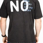 Tshirt Oversize Acid Black "No Glory"