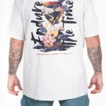 Oversize-T-Shirt in Hellgrau von Time Alchemy