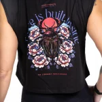Ärmelloses Crop-Top „Black Scarab Rebirth“