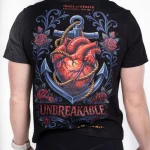 Damen-T-Shirt „Boxy Black Unbreakable“