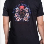 Herren-T-Shirt in meliertem Schwarz „Scarab Rebirth“