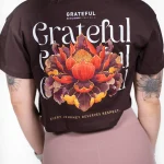 Crop-Top „Chocolate Golden Lotus“