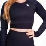 Crop Manches longues Black "Run N' More"